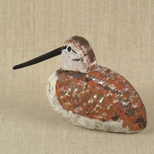 やましぎ 木彫 山鴫／ヤマシギ／野鳥／彫刻 立体・オブジェ pekori