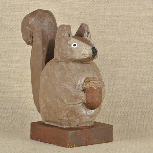 【専用】リスの木彫 楽天市場】りす 木彫り 【匠の木彫り 木のりす エゾリス】 槐 の