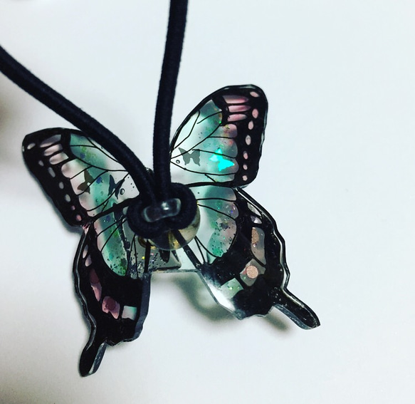 冬空蝶々のヘアゴム 4枚目の画像