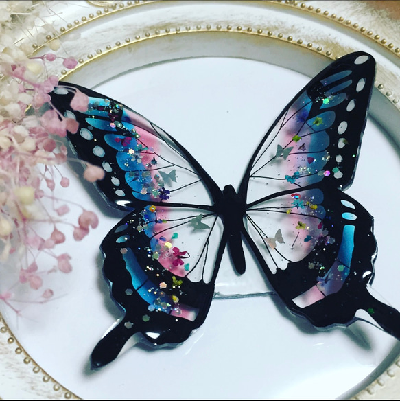 魅せる蝶々のヘアゴム 2枚目の画像