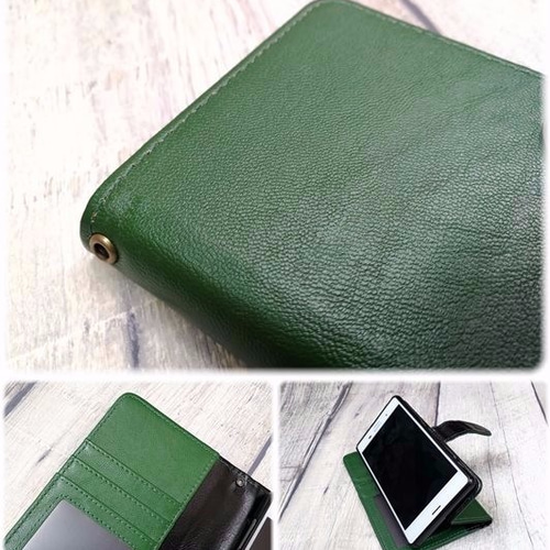 Xperia XZ1/XZs/Z3/Z4/Z5】 手帳型ケース 深みグリーン 男性メンズにも