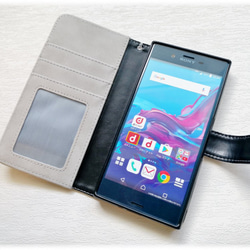 【Android/iPhone】スエード調ケース✱手帳型スマホケース✱ビジュー Xperia Galaxy Aquos 6枚目の画像