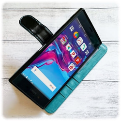 [Android / iPhone 等] 優雅的綠松石 / 筆記本型智能手機外殼 Xperia XZ Galaxy 華為 第5張的照片