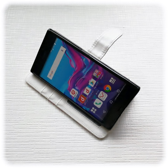 [iPhone / Android]斯堪的納維亞風格♡森林花朵筆記本型智能手機套Xperia 5 XZ3 XZ2 XZ S20 第6張的照片