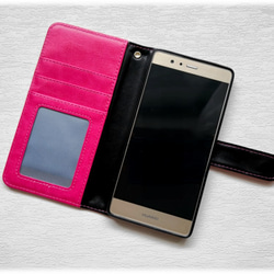 櫻桃粉色智能手機保護殼筆記本型 iPhone Xperia Galaxy 華為 Aquos 第5張的照片