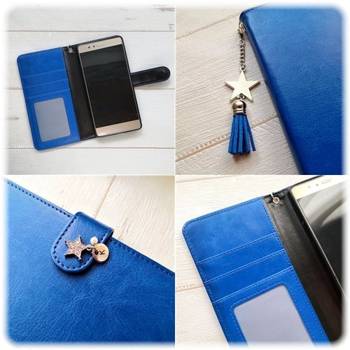 iPhone 手帳型 スマホケース ブルー ロイヤルブルー 手帳型 スマホケース iPhone Android Xperia Galaxy 全