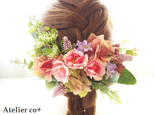 *sale*ウェディング♡botanicalヘッドドレス♡pink mix