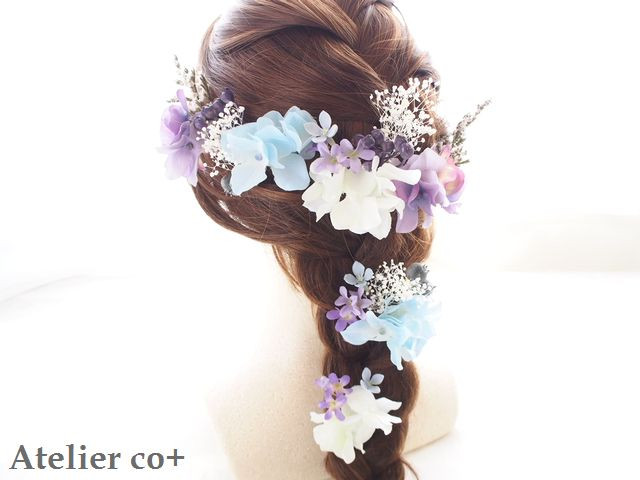 *sale*ウェディング♡cobanaヘッドドレス♡blue*lavender