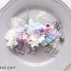 ウェディング♡cobanaヘッドドレス♡blue*lavender 5枚目の画像