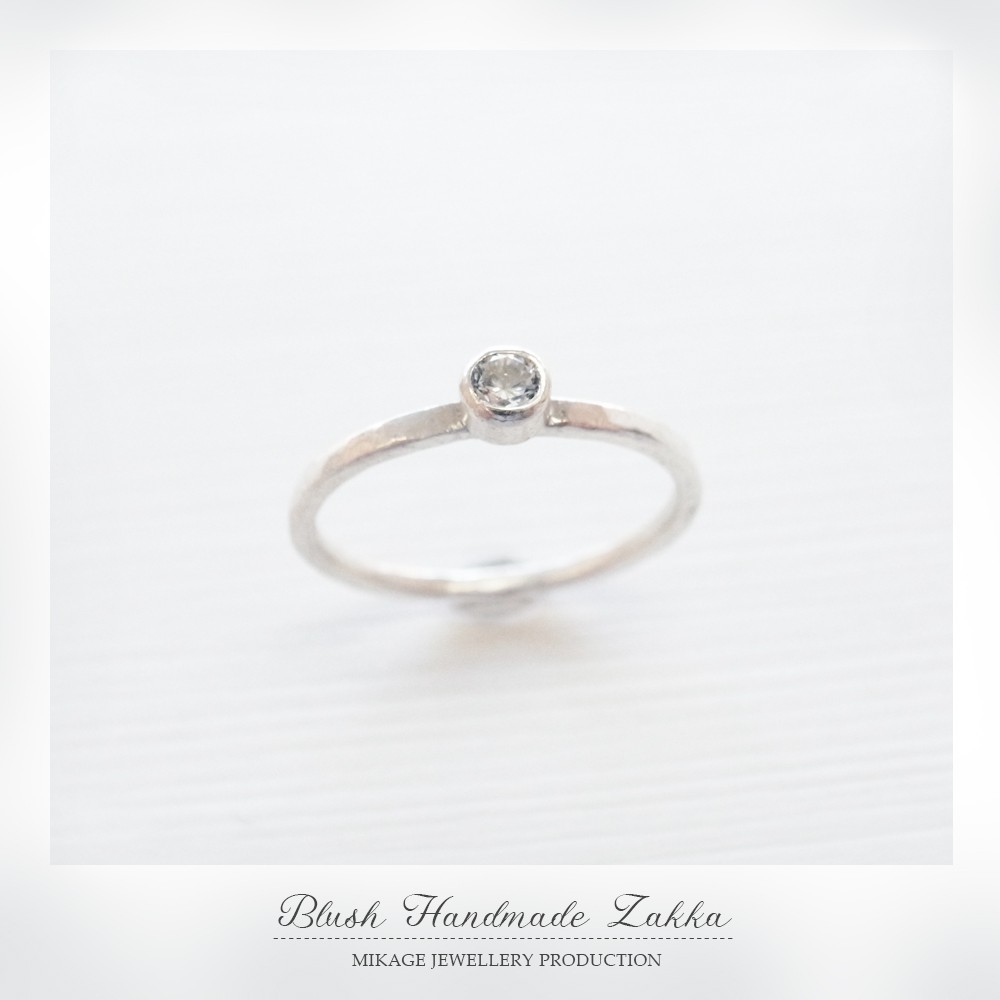 〚 minimalist 〛sv925 simple cz ring