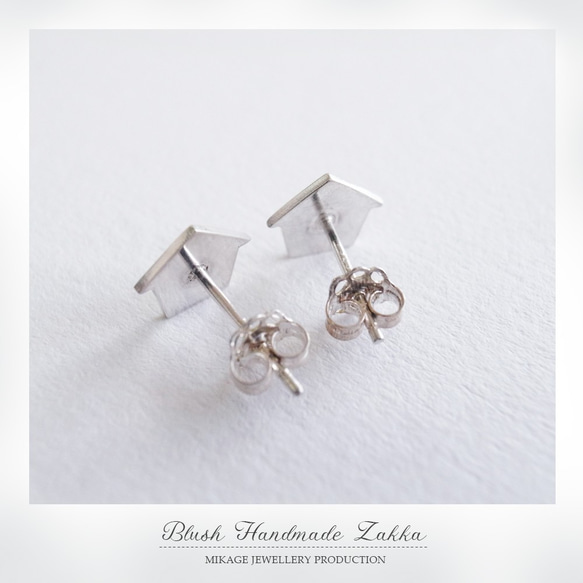 〚 minimalist 〛sv925 minimalist home-sweet-home pierce 5枚目の画像