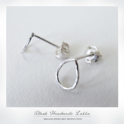 〚 minimalist 〛sv925 minimalist raindrop pierce 4枚目の画像