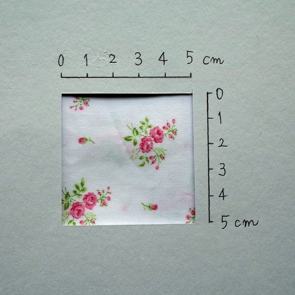フレンチコットンプリント生地　小花柄　50x75cm 2枚目の画像