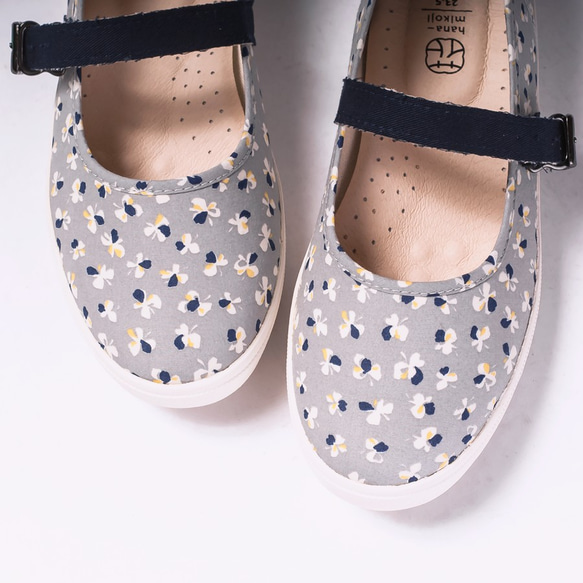【公主日】灰櫻色小蝴蝶蘭花布鞋 | 須訂購歡迎私訊 第2張的照片