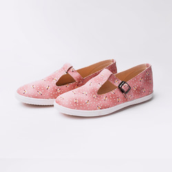 【經典日】粉紅櫻花雪花布鞋 | 須訂購歡迎私訊 第1張的照片