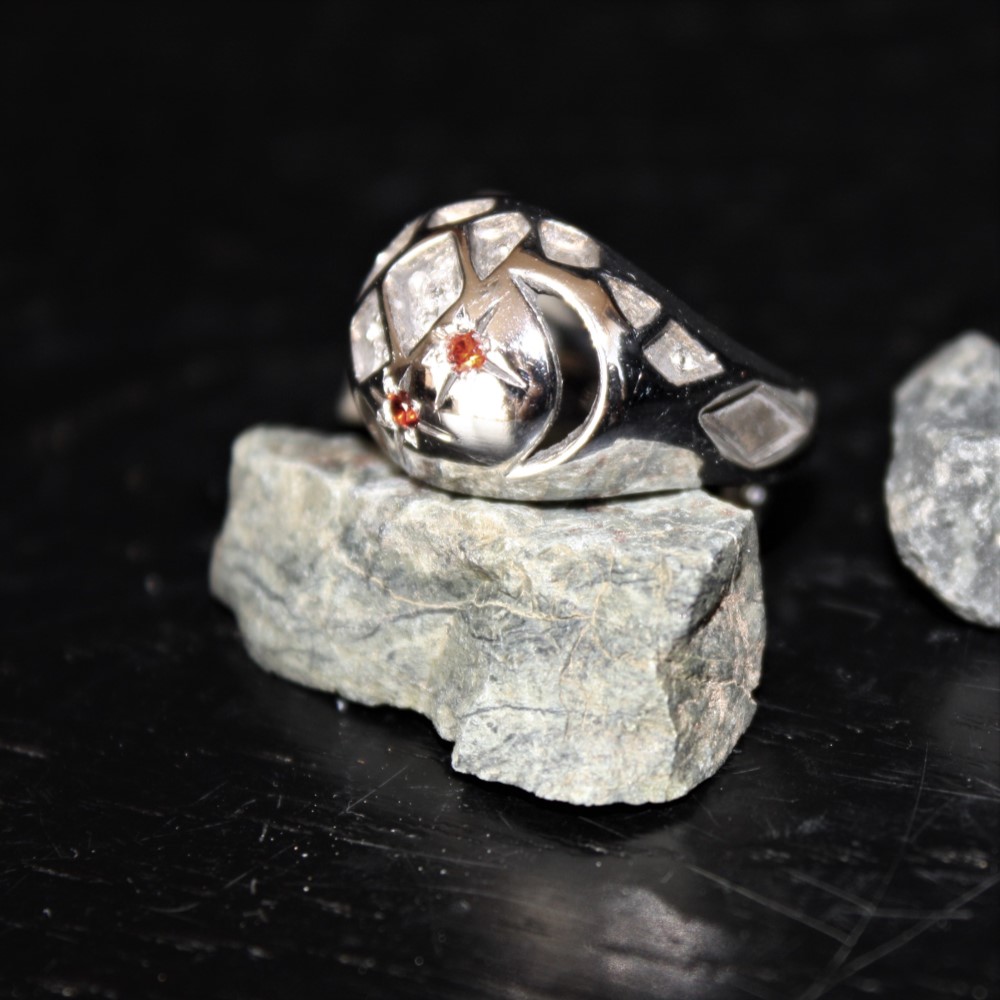 夜空リング　シルバー　アメシスト　ロジウムメッキ（黒変防止）