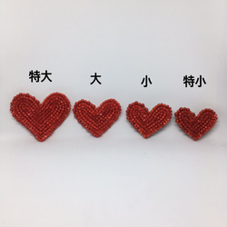 再販☆真っ黒なハートブローチ　Lサイズ（特大）　 ビーズ刺繡 3枚目の画像