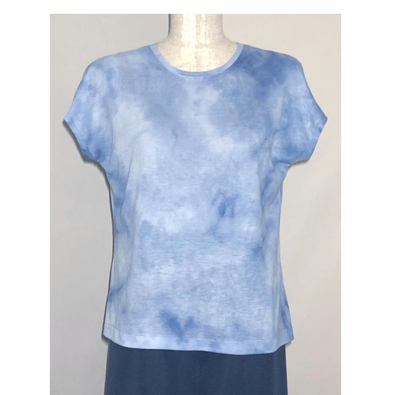 ムラ染めのフレンチTシャツ＊12号サイズ