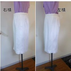 白ピケ タイトスカート 2Lサイズ 3枚目の画像