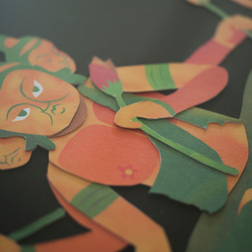 【生幸姫専用】　切り絵 仏像 アート A4サイズ 切り絵 de 仏像ー2017 立夏ー - のんびり生きよう