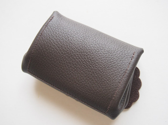 　トイプードル財布（焦げ茶） 5枚目の画像