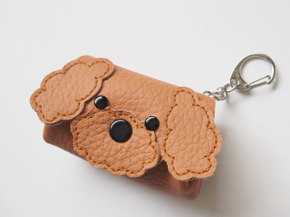 トイプードル ミニポーチ キーホルダー ※カラー選択出来ます