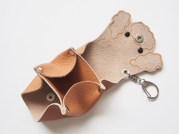 トイプードル ミニポーチ キーホルダー ※カラー選択出来ます 3枚目の画像