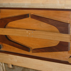 木製サイドテーブル-トレイ 3枚目の画像