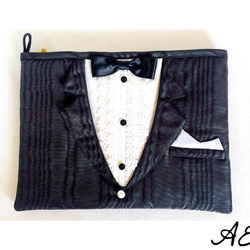 I ♥︎ tuxedo clutch bag (black)☆送料無料☆ 4枚目の画像