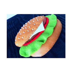 SALE★I ♥︎ hamburger clutch bag (Black) 3枚目の画像