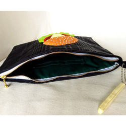 SALE★I ♥︎ hamburger clutch bag (Black) 5枚目の画像