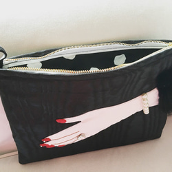 Madame's Hand clutch bag (black&mink)サンプル作品 3枚目の画像