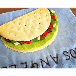 SALE☆ I ♥︎ tacos clutch bag (baby blue) 2枚目の画像