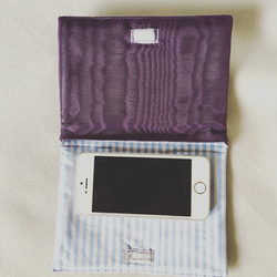 ♥︎ Tuxedo mini pouch (grape) 3枚目の画像
