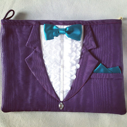 sale♪l ♥︎ Tuxedo クラッチバッグ (grape) 4枚目の画像