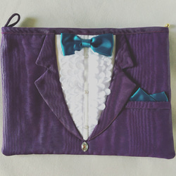 sale♪l ♥︎ Tuxedo クラッチバッグ (grape) 5枚目の画像