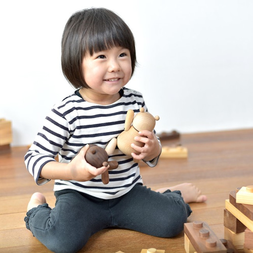 ベイビーベア【木製の手作りくまちゃん人形】お部屋を飾る