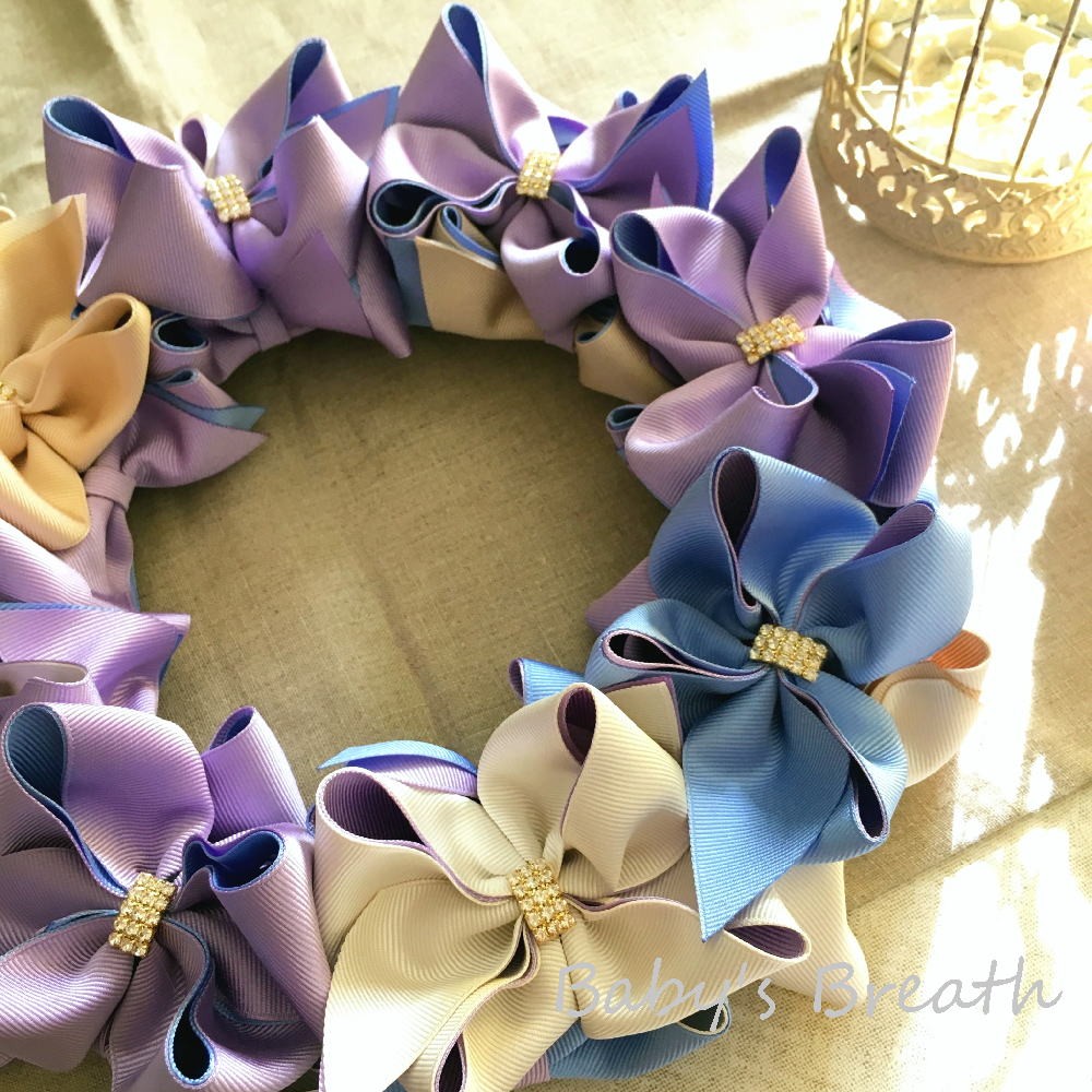 【制作】マーベラスリボンリース Hydrangea