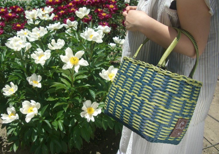 ≪受注生産≫新緑のかごバッグ