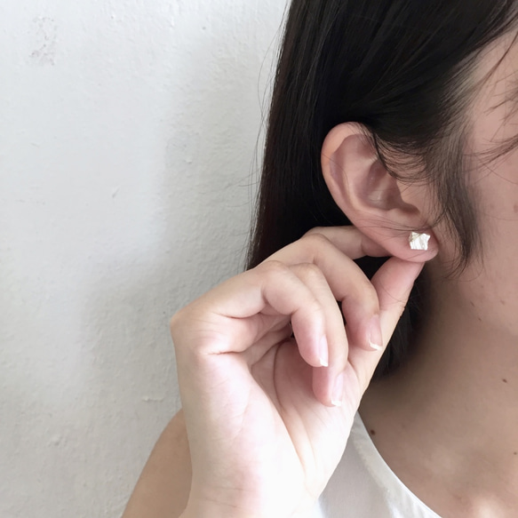 Cube Stone Earring 方形小石子耳環 風景系列 第3張的照片