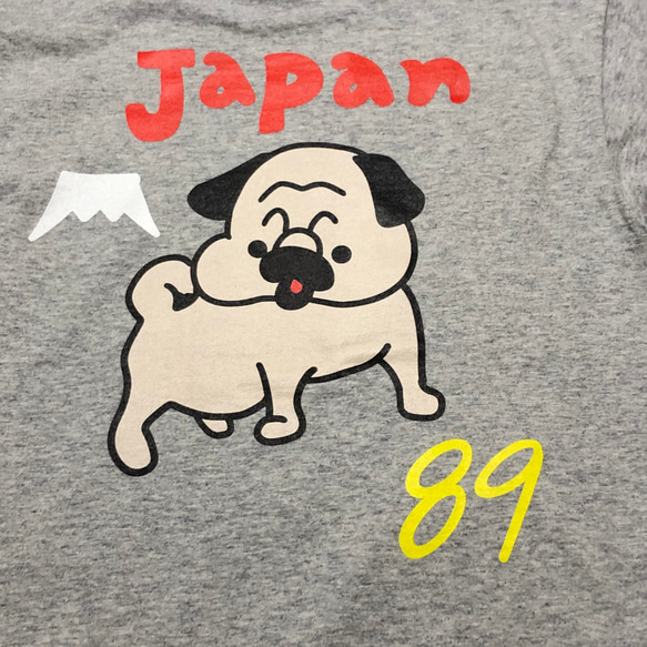 オーダー作品　パグちゃんTシャツ 3枚目の画像