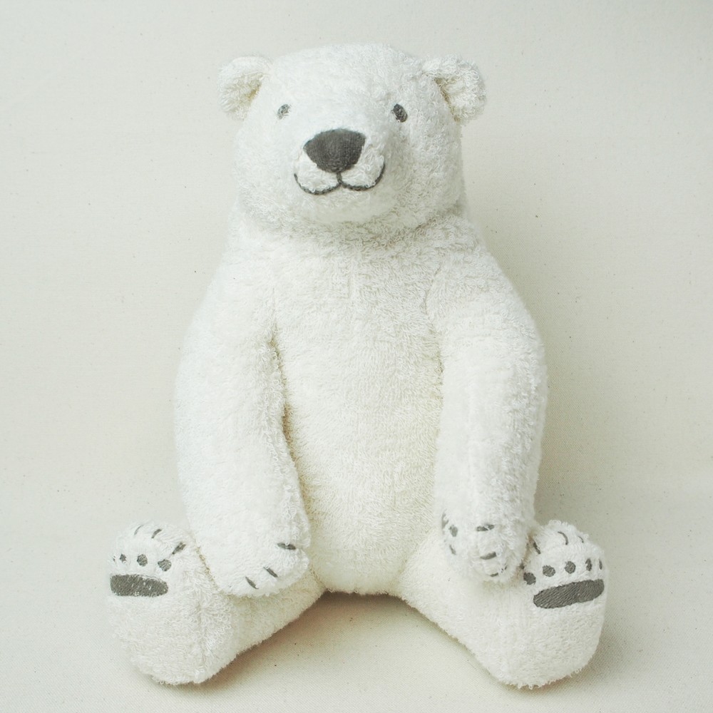 オーガニックコットン ホッキョクグマのぬいぐるみ 【親ぐま】