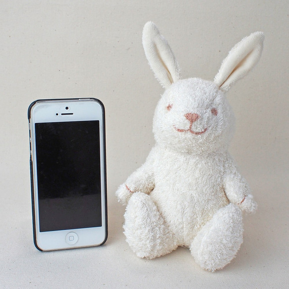 オーガニックコットンうさぎのぬいぐるみMサイズ 5枚目の画像