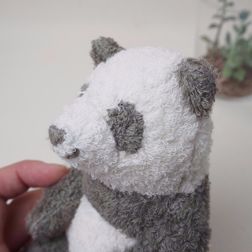 オーガニックコットン草木染めパンダのぬいぐるみミニサイズ
