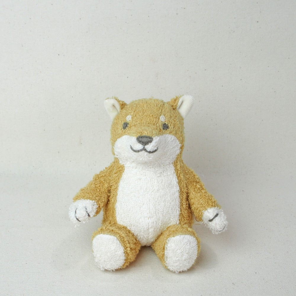 オーガニックコットン草木染め 柴犬のぬいぐるみ【赤柴】ミニサイズ