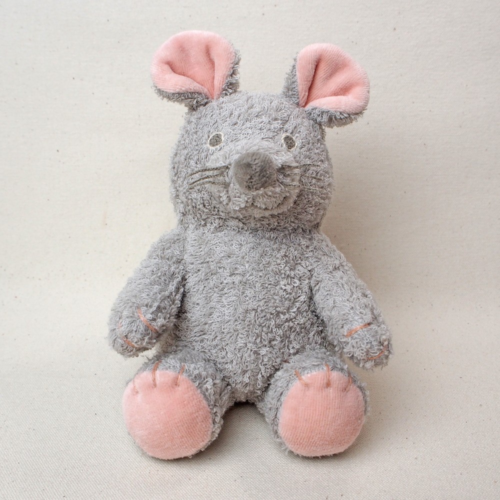 オーガニックコットン ベンガラ染め 銀ねずみのぬいぐるみ Ｍサイズ