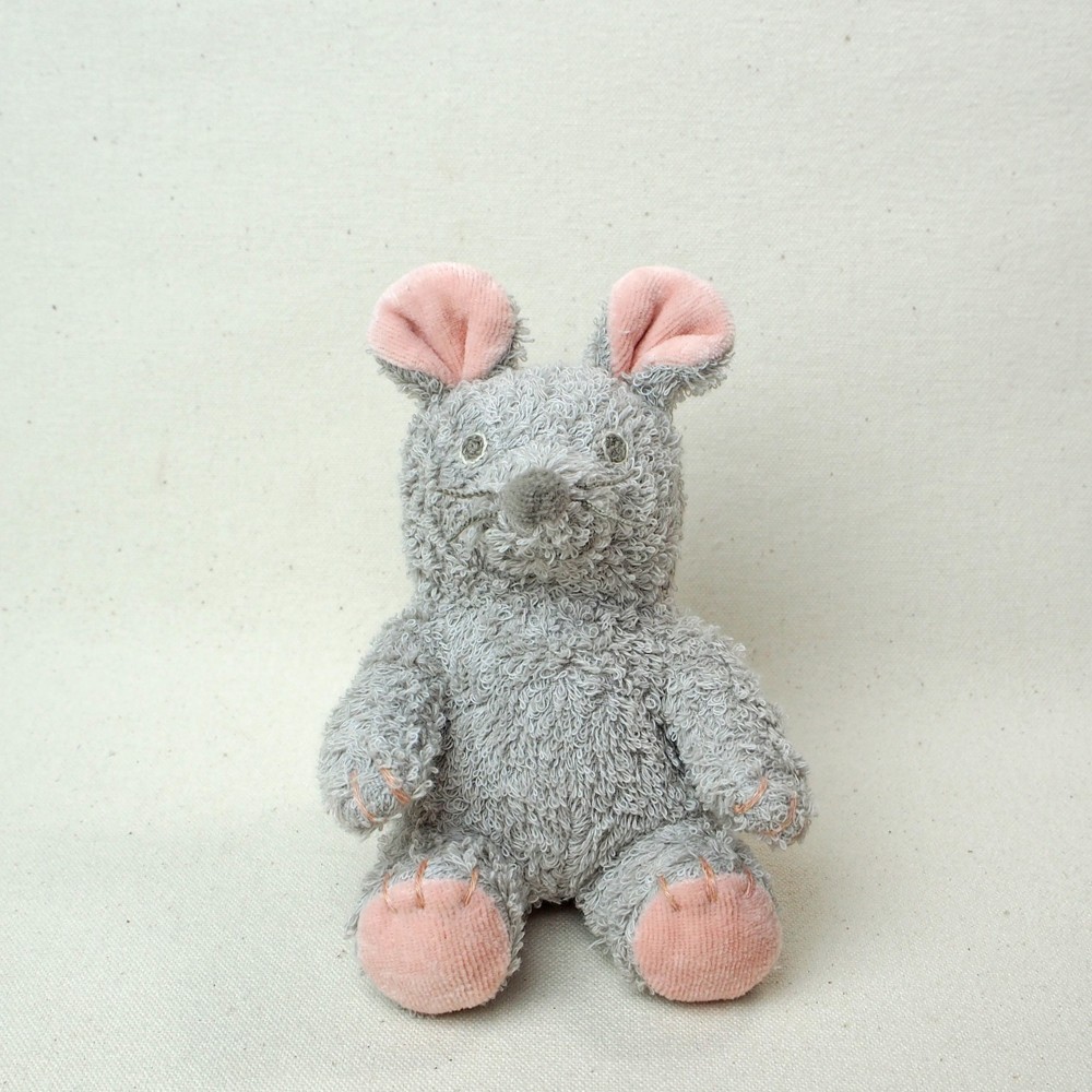 オーガニックコットン ベンガラ染め 銀ねずみのぬいぐるみ ミニサイズ