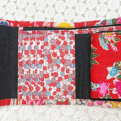 二つ折り財布　着物･赤 4枚目の画像