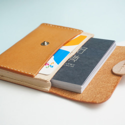 イエローブラウンフルフィルド名刺ホルダー財布財布カードホルダーチケットホルダー 5枚目の画像