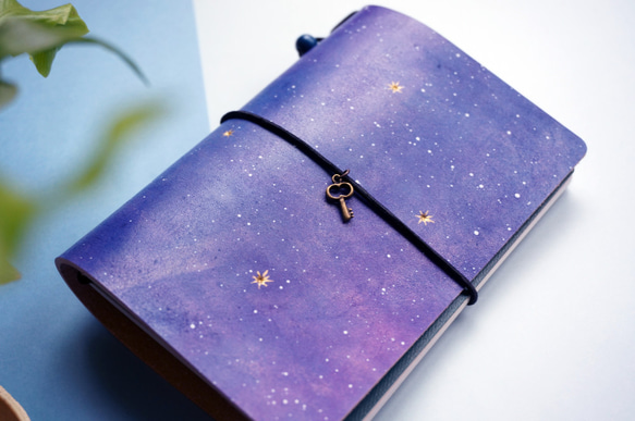 手染宇宙星空 極簡護照夾 護照套 手帳 筆記本 書衣 第4張的照片